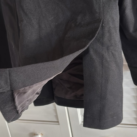 Facconable Wool Lined Overshirt Jacket Men’s Black Button Front French Size XL - Picture 5 of 14